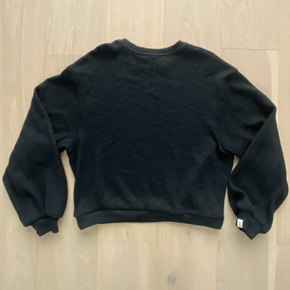 P'tula Soft Relaxed Waffle Knit Set in Black Size L Top/M Bottom  🖤 - Picture 5 of 17